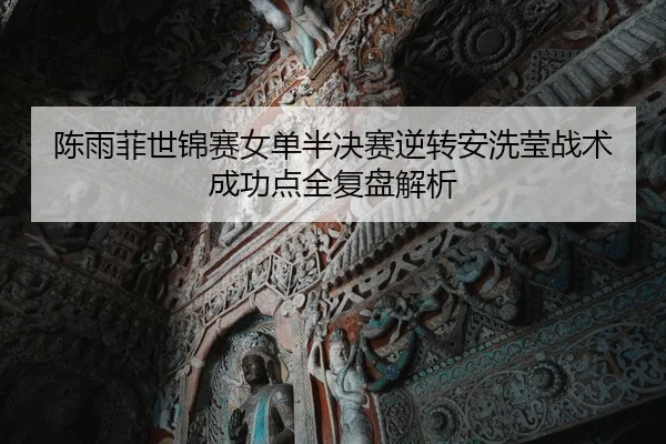 陈雨菲世锦赛女单半决赛逆转安洗莹战术成功点全复盘解析